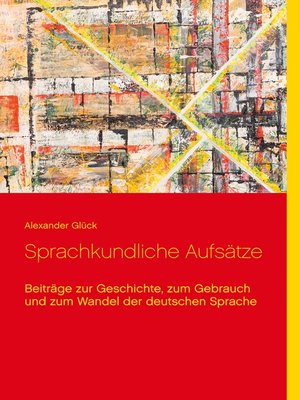 cover image of Sprachkundliche Aufsätze.